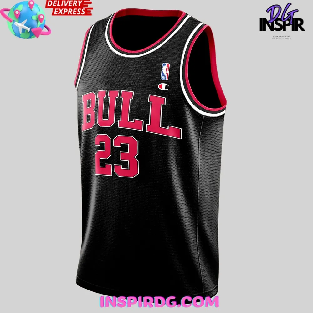 -Chicago Bulls x Billie Eilish Black Basketball Jersey