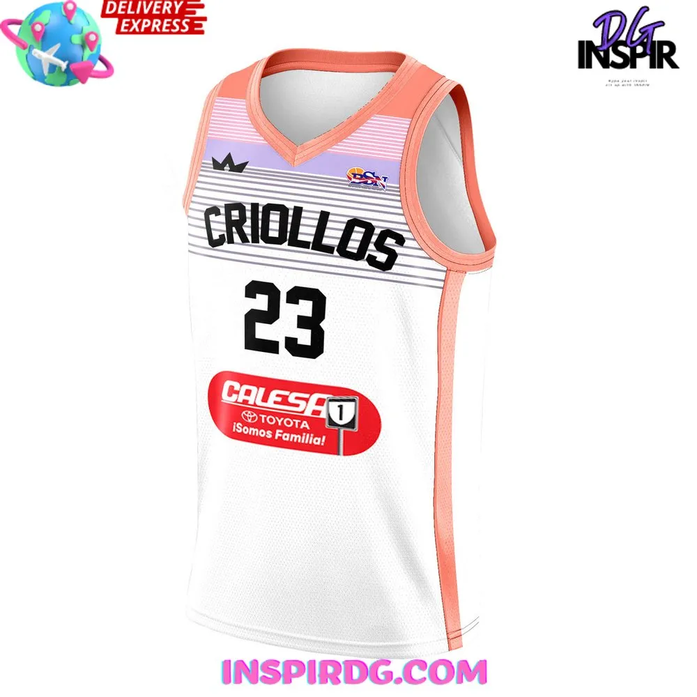 -Criollos de Caguas 2024 White Basketball Jersey