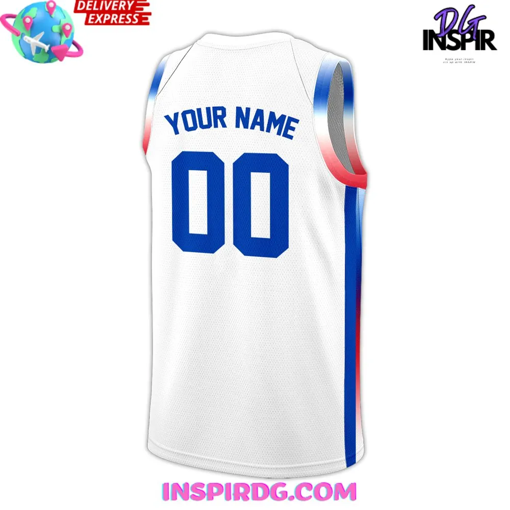 -France Basketball Olympic Paris 2024 White Jersey