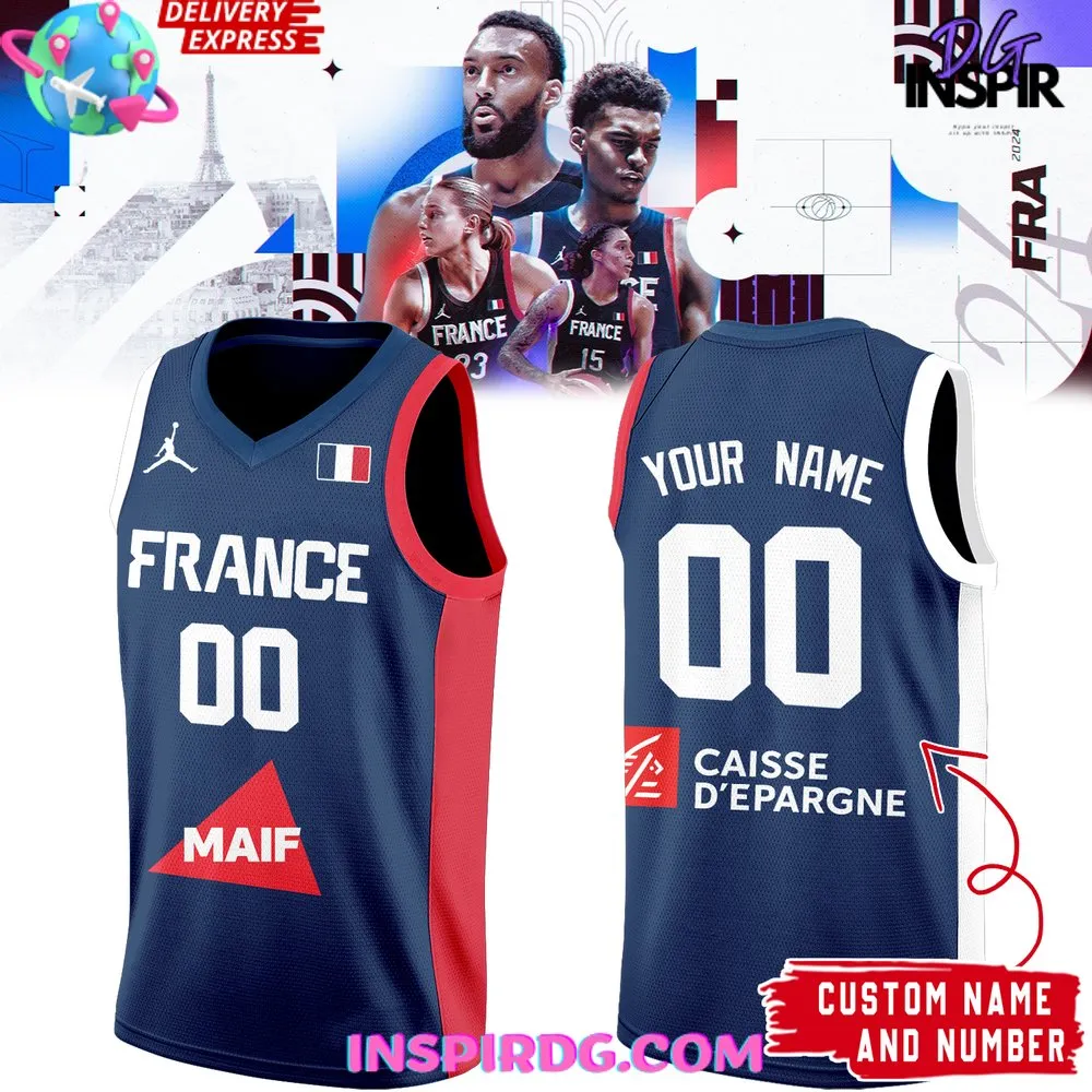 -France Olympics 2024 Limited Basketball Jersey