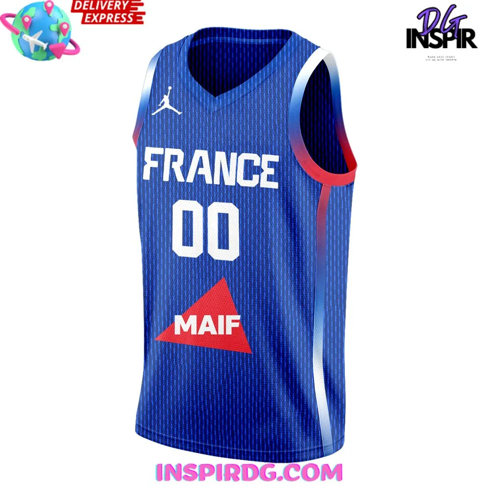 -France Olympics 2024 Road Basketball Jersey