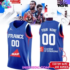 -France Olympics 2024 Road Basketball Jersey