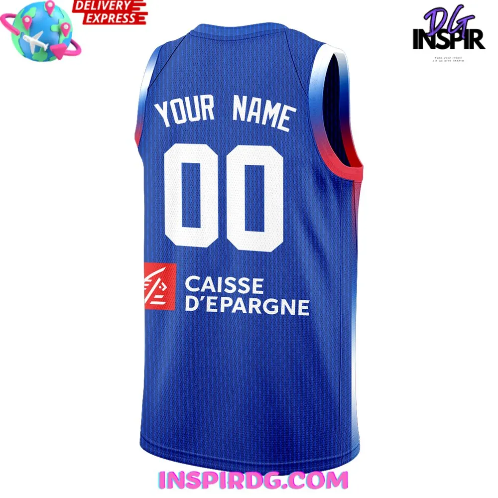 -France Olympics 2024 Road Basketball Jersey