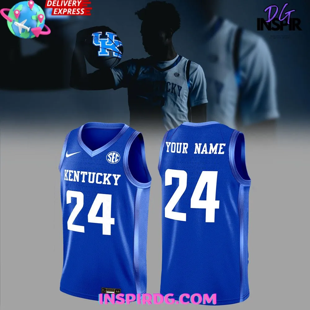 -Kentucky Wildcats SEC 2024 Blue Basketball Jersey