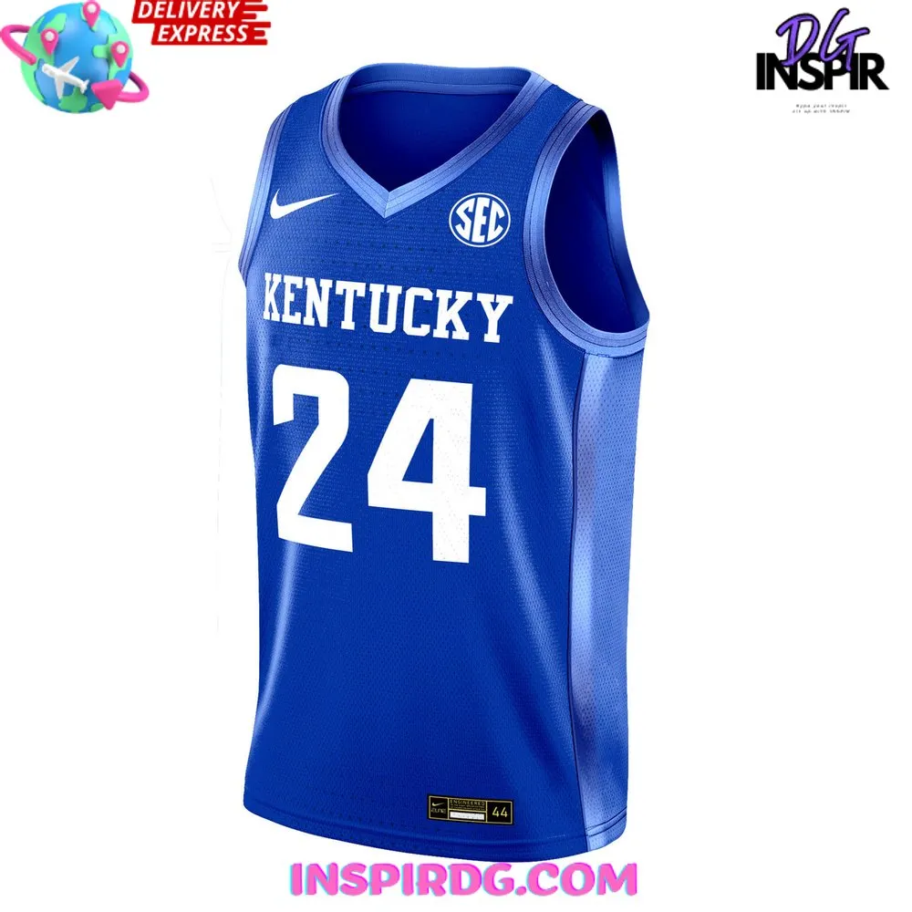 -Kentucky Wildcats SEC 2024 Blue Basketball Jersey