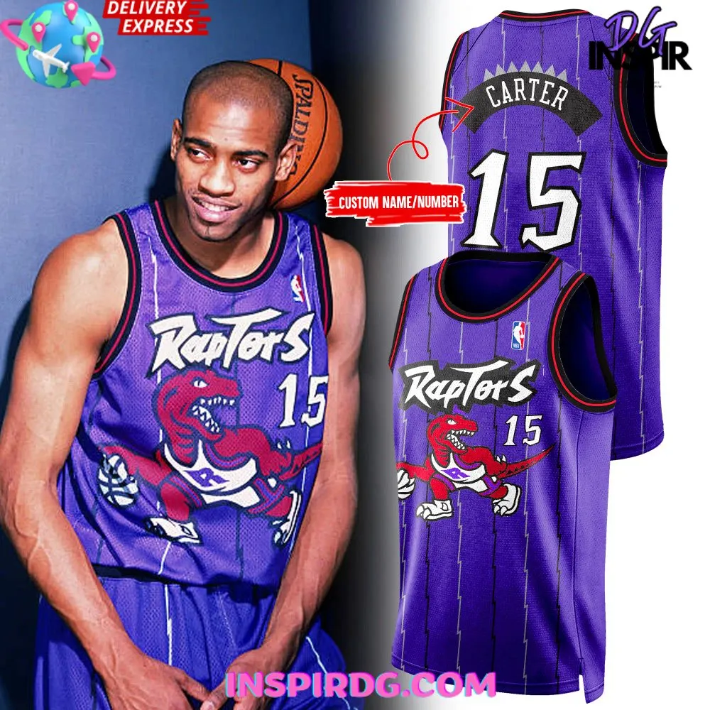 -Mitchell & Ness Vince Carter Purple Toronto Raptors Big & Tall Hardwood Classics Basketball Jersey