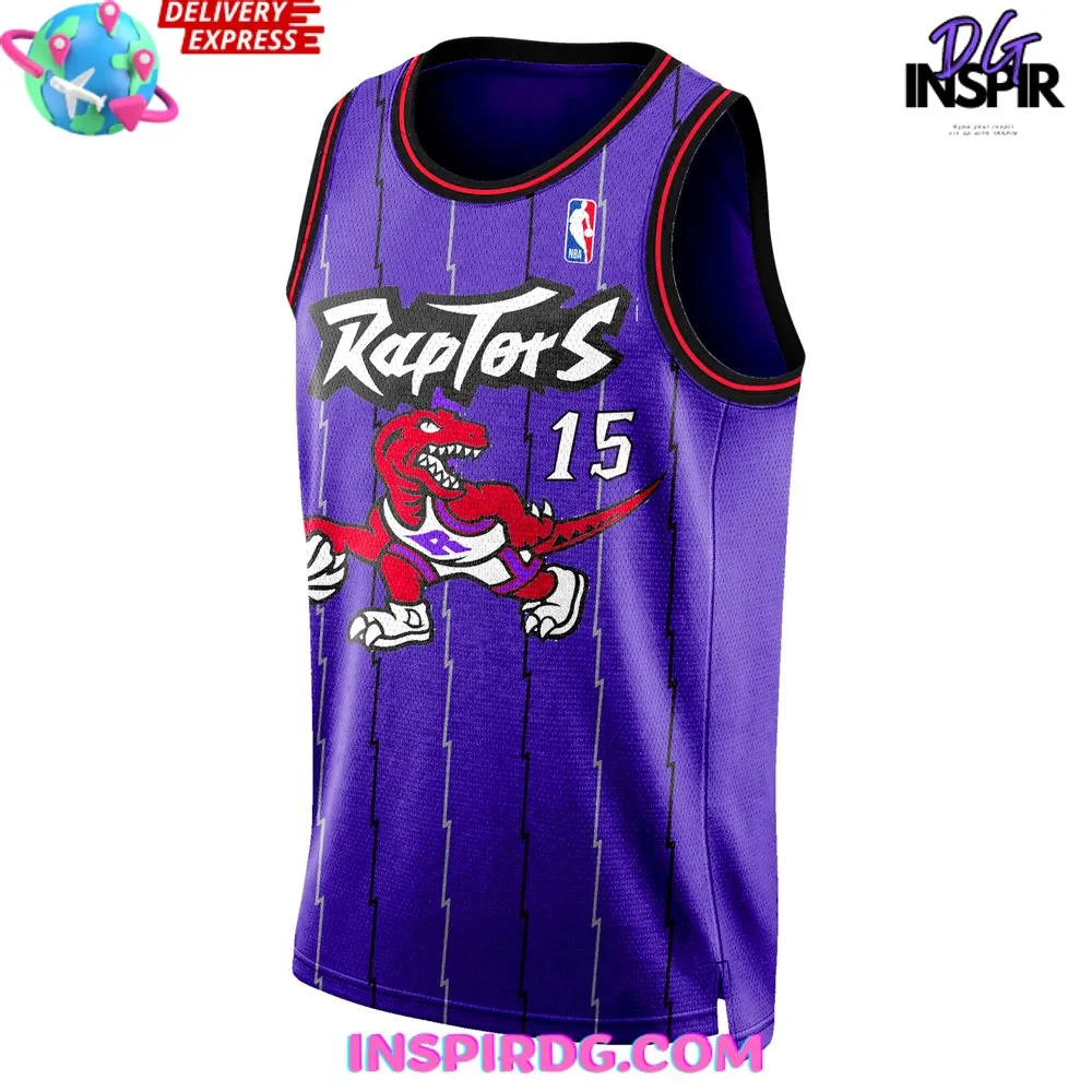 -Mitchell & Ness Vince Carter Purple Toronto Raptors Big & Tall Hardwood Classics Basketball Jersey