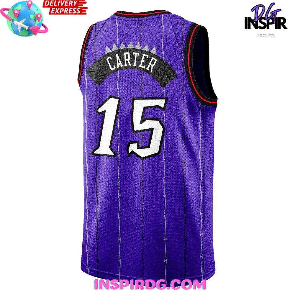 -Mitchell & Ness Vince Carter Purple Toronto Raptors Big & Tall Hardwood Classics Basketball Jersey