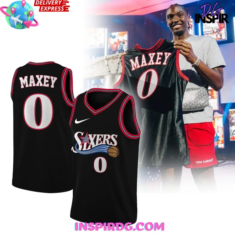 -Philadelphia 76ers Tyrese Maxey Basketball Jersey