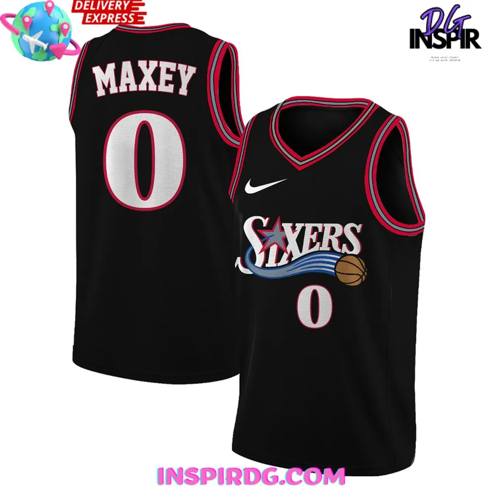 -Philadelphia 76ers Tyrese Maxey Basketball Jersey