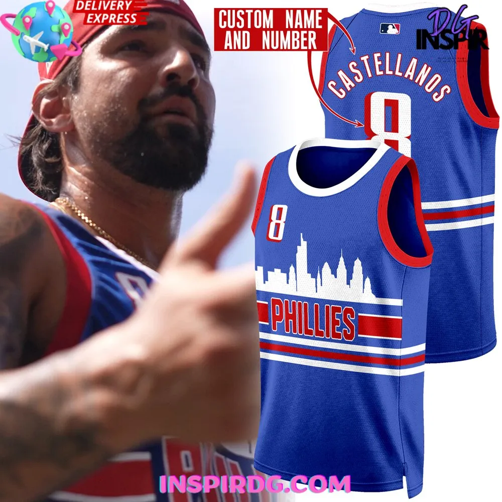 -Philadelphia Phillies Nick Castellanos Basketball Jersey