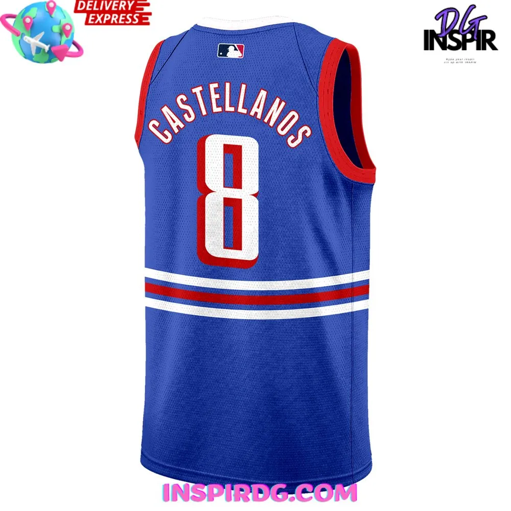 -Philadelphia Phillies Nick Castellanos Basketball Jersey