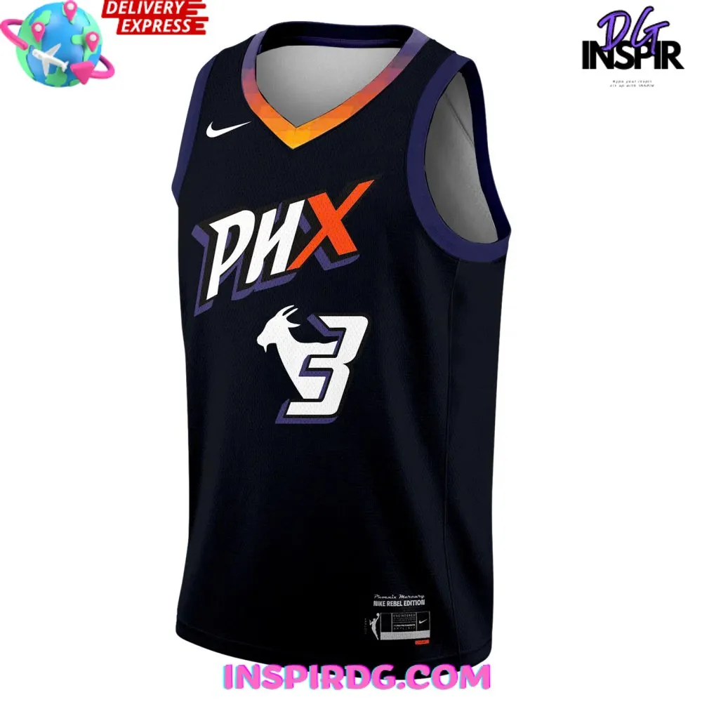 -Phoenix Mercury Diana Taurasi 2024 Black Basketball Jersey