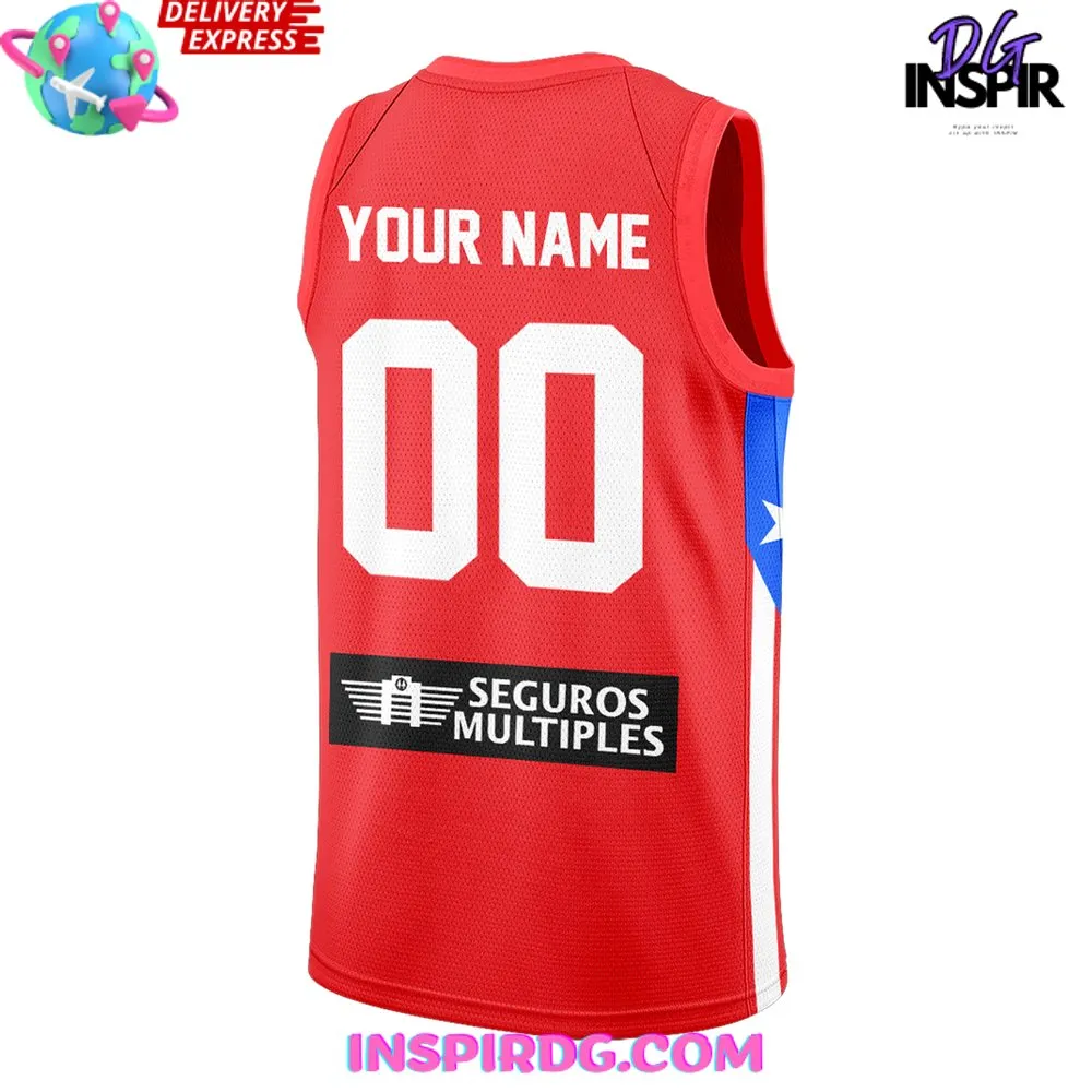 -Puerto Rico Basketball Olympic Paris Red Jersey