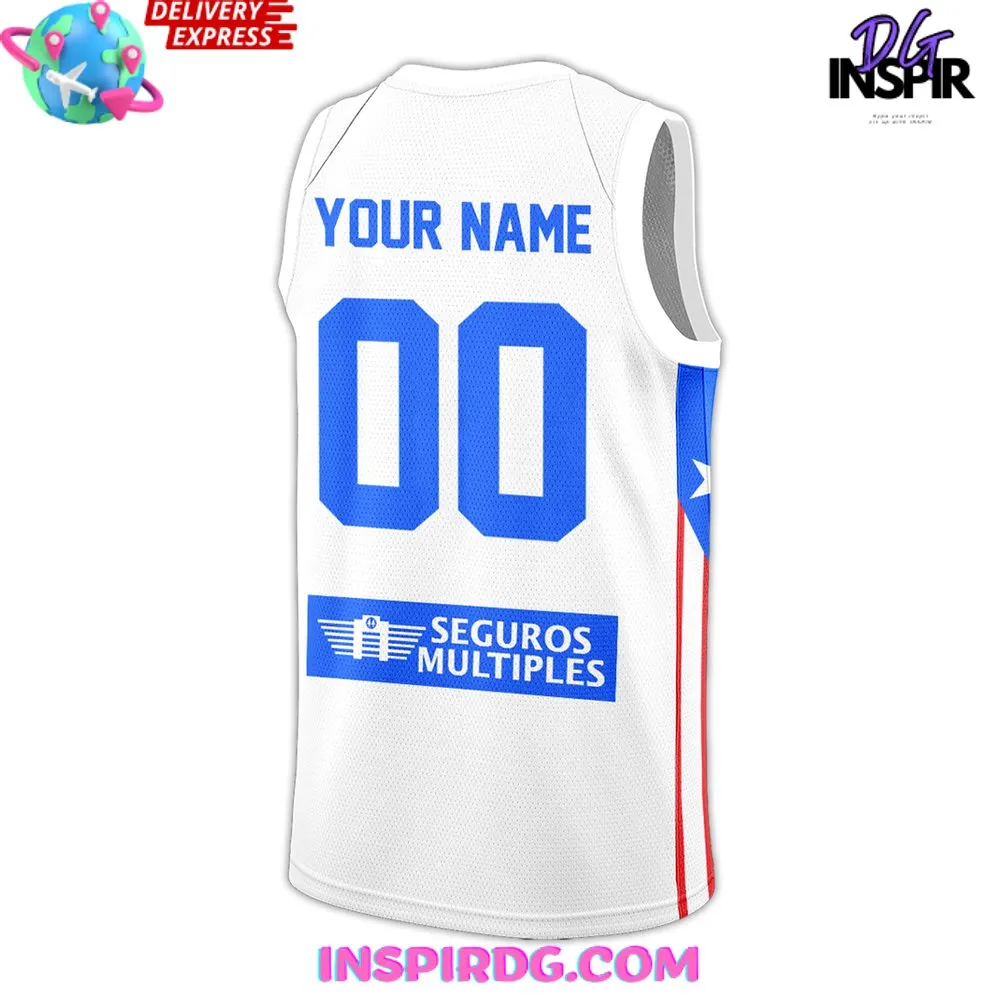 -Puerto Rico Basketball Olympic Paris White Jersey