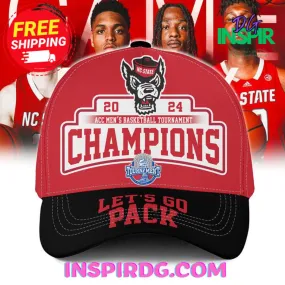 -State Wolfpack 2024 Champions ACC Men’s Basketball Red Cap