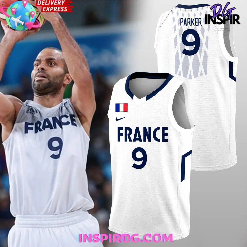 -Tony Parker France National Basketball Jersey