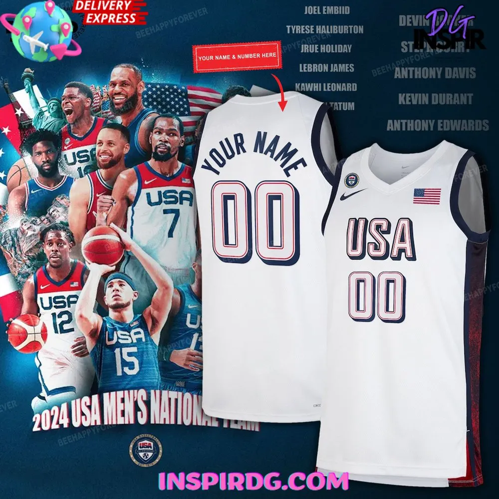 -USA Basketball National Olympic Paris 2024 White Jersey