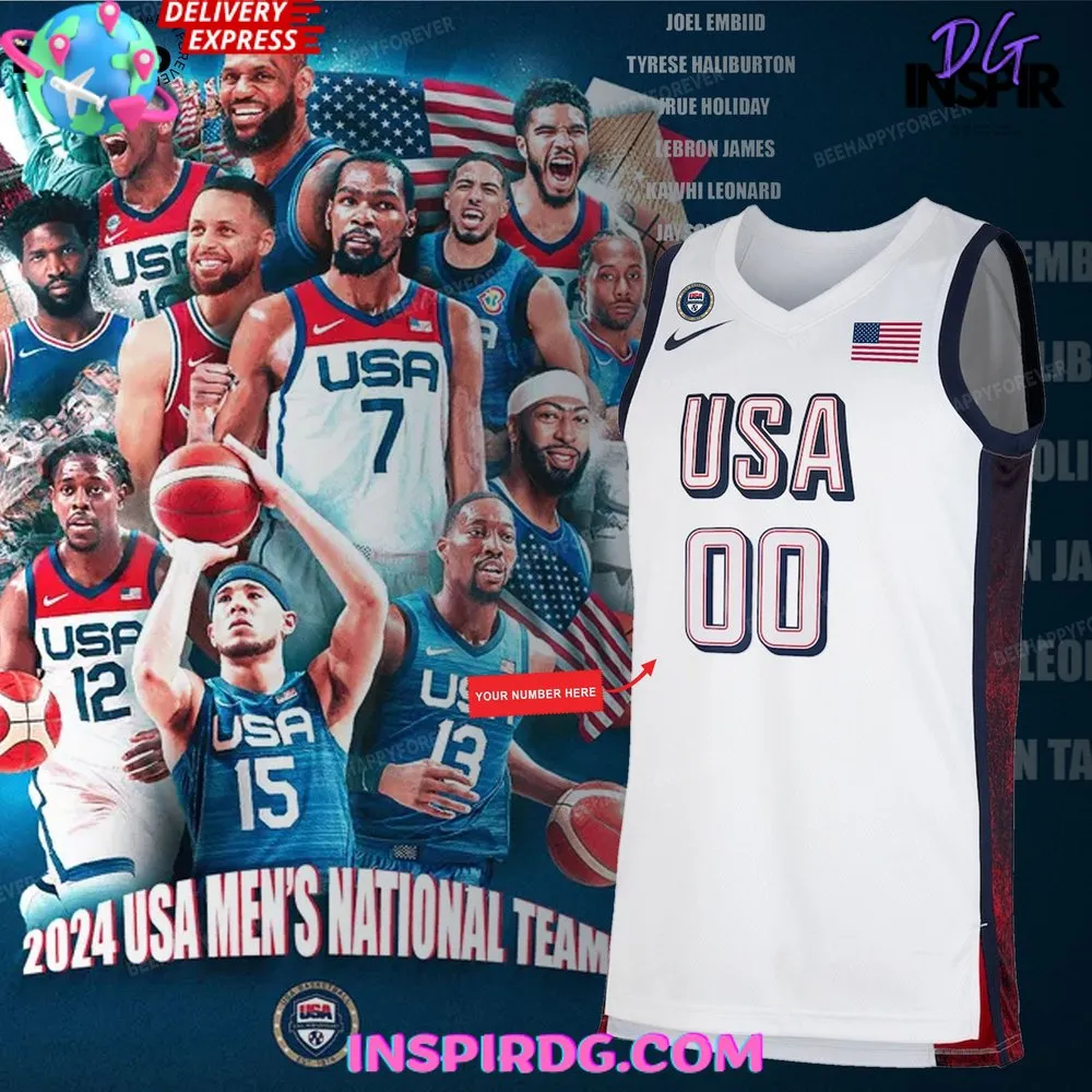 -USA Basketball National Olympic Paris 2024 White Jersey