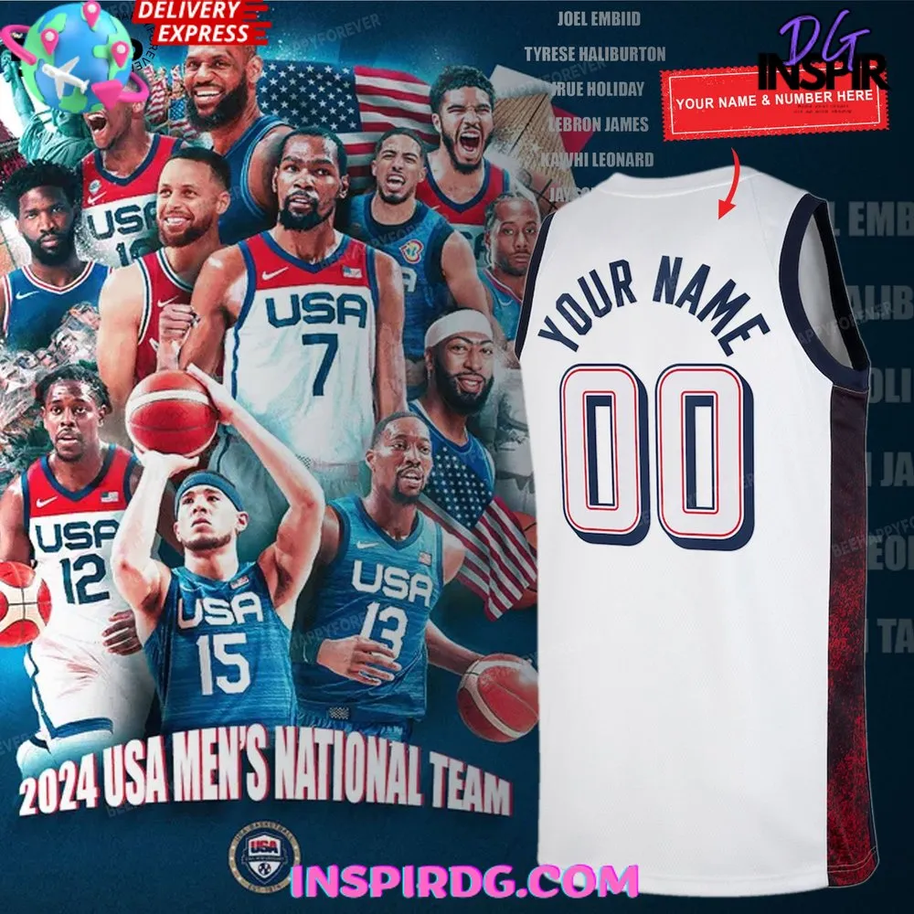 -USA Basketball National Olympic Paris 2024 White Jersey