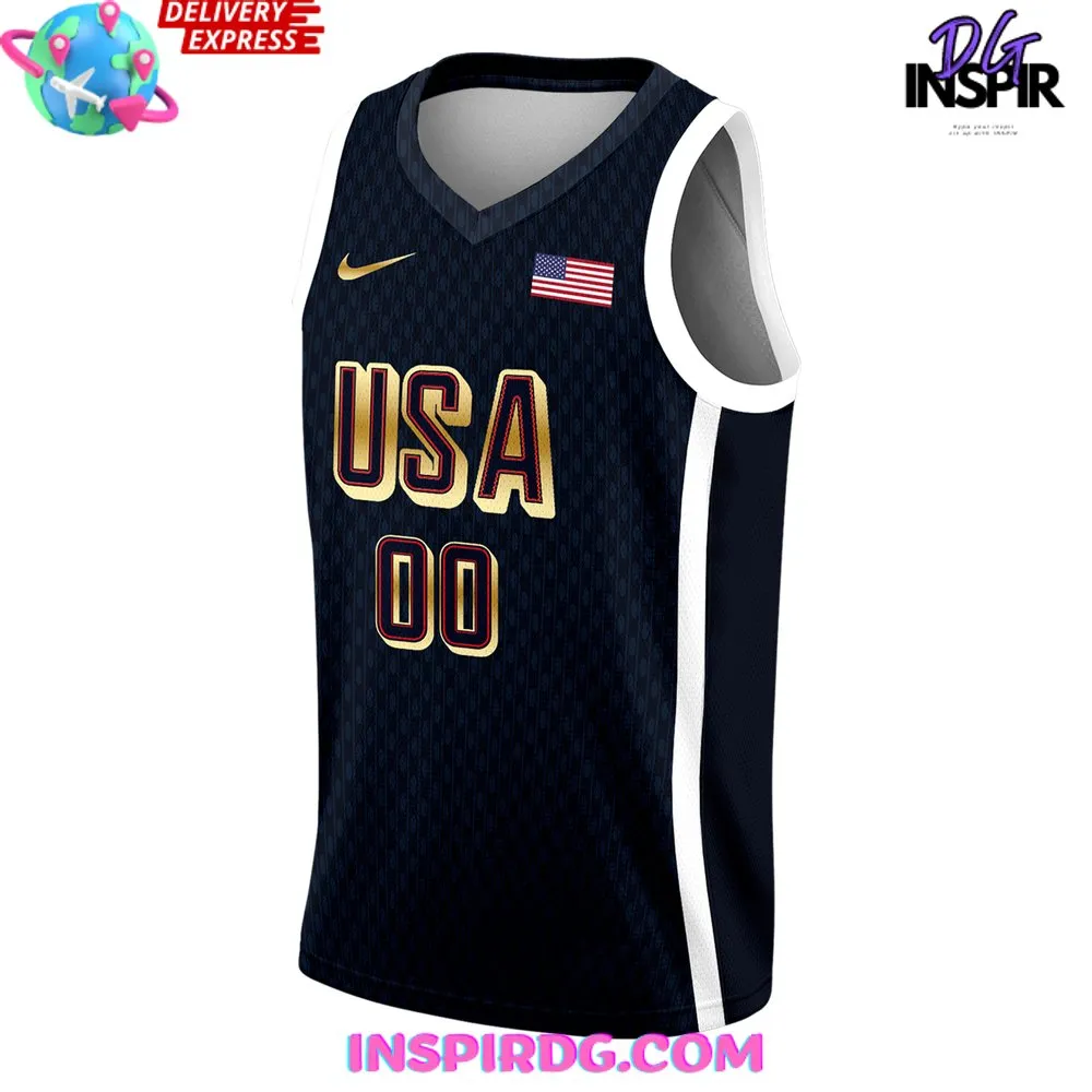 -USA Team Basketball Gold Medal 2024 Paris Olympic Games Jersey