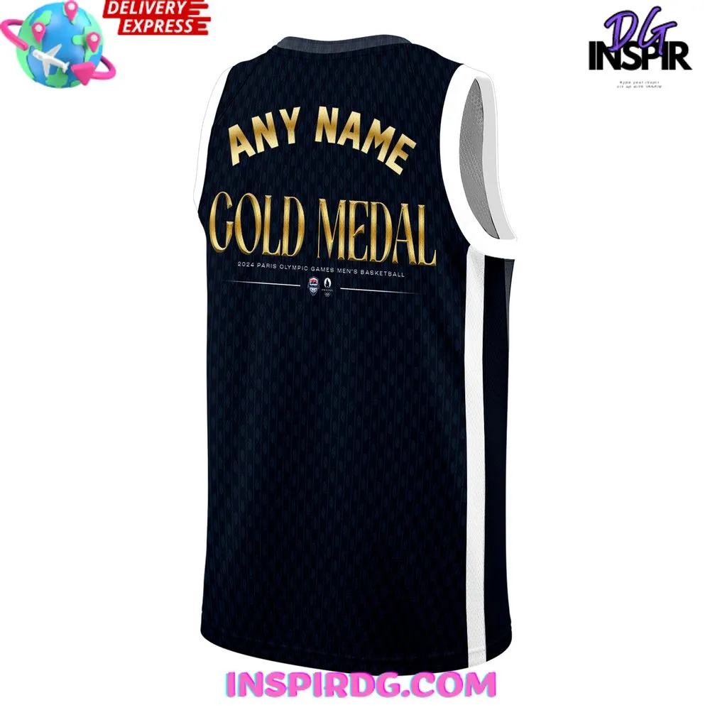 -USA Team Basketball Gold Medal 2024 Paris Olympic Games Jersey