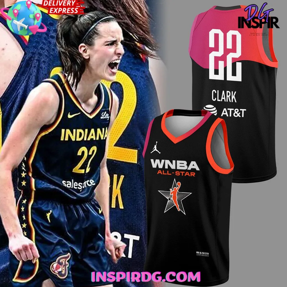 -WNBA All-Star 2024 Caitlin Clark 22 Black Basketball Jersey