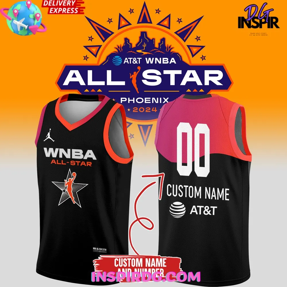 -WNBA ALL-STAR 2024 Caitlin Clark Black Basketball Jersey