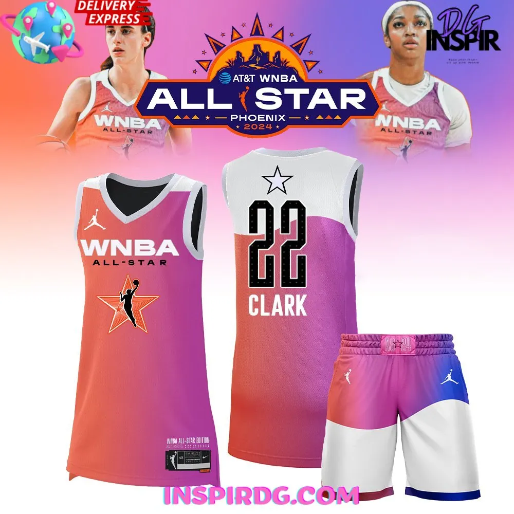 -WNBA All Star Phoenix Caitlin Clark Basketball Jersey