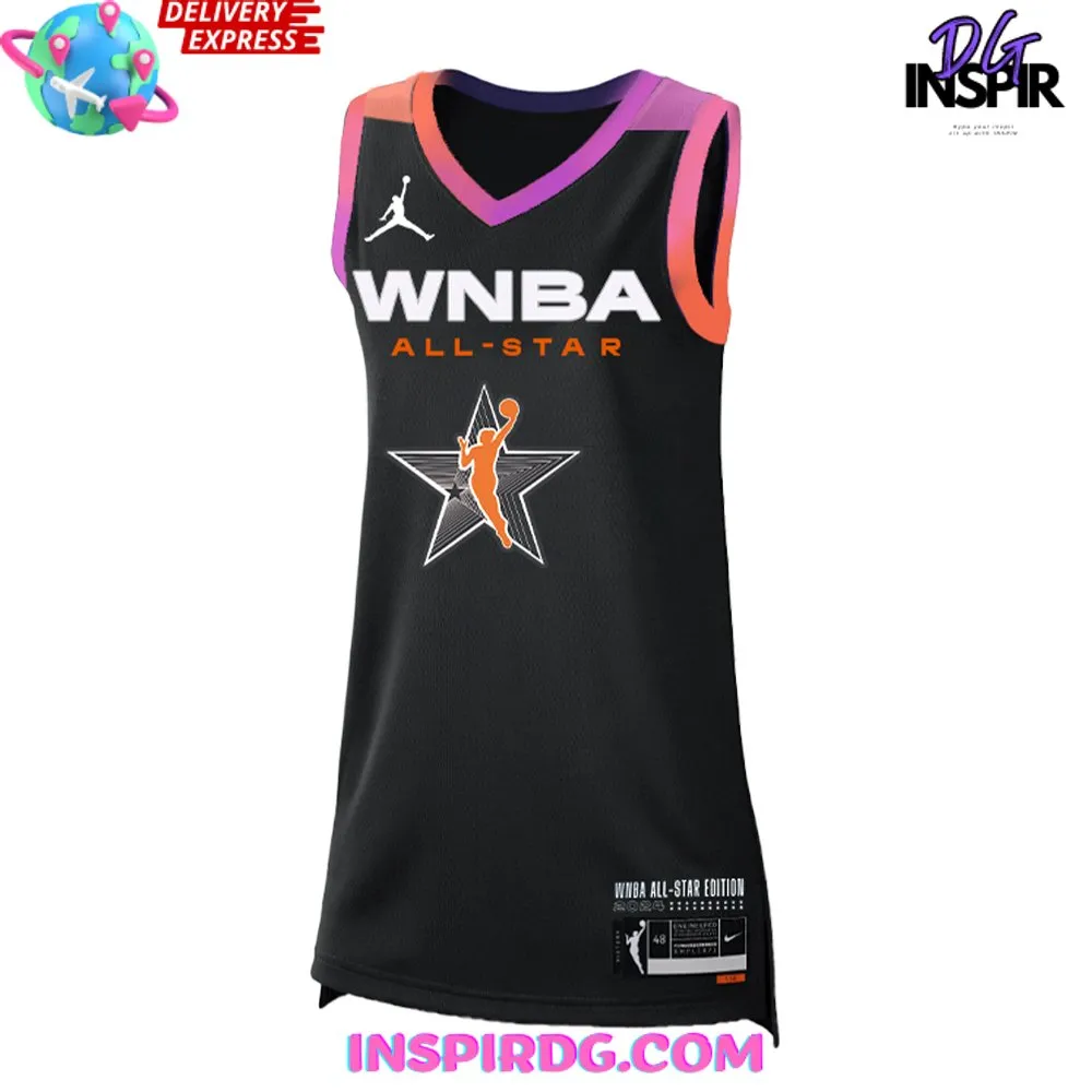 -WNBA All Star Phoenix Caitlin Clark Black Basketball Jersey