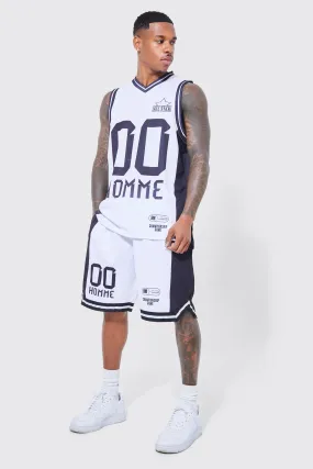 00 Mesh Basketball Vest & Short Set | boohooMAN UK