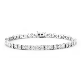 14K White Gold (2.00ct) Diamond Tennis Bracelet