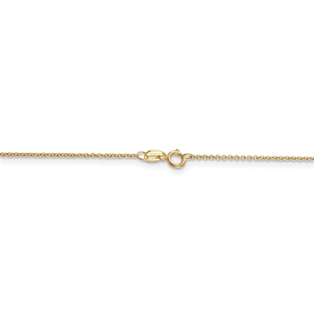 14k Yellow Gold Tennis Racquet Necklace