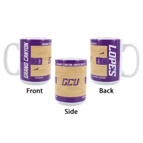 15 oz White GCU Basketball Court Mug