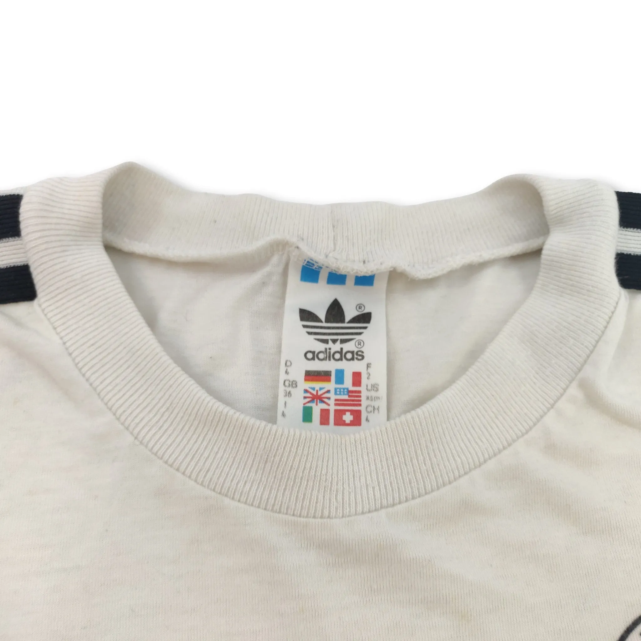 1990-92 white West Germany Adidas cotton football shirt