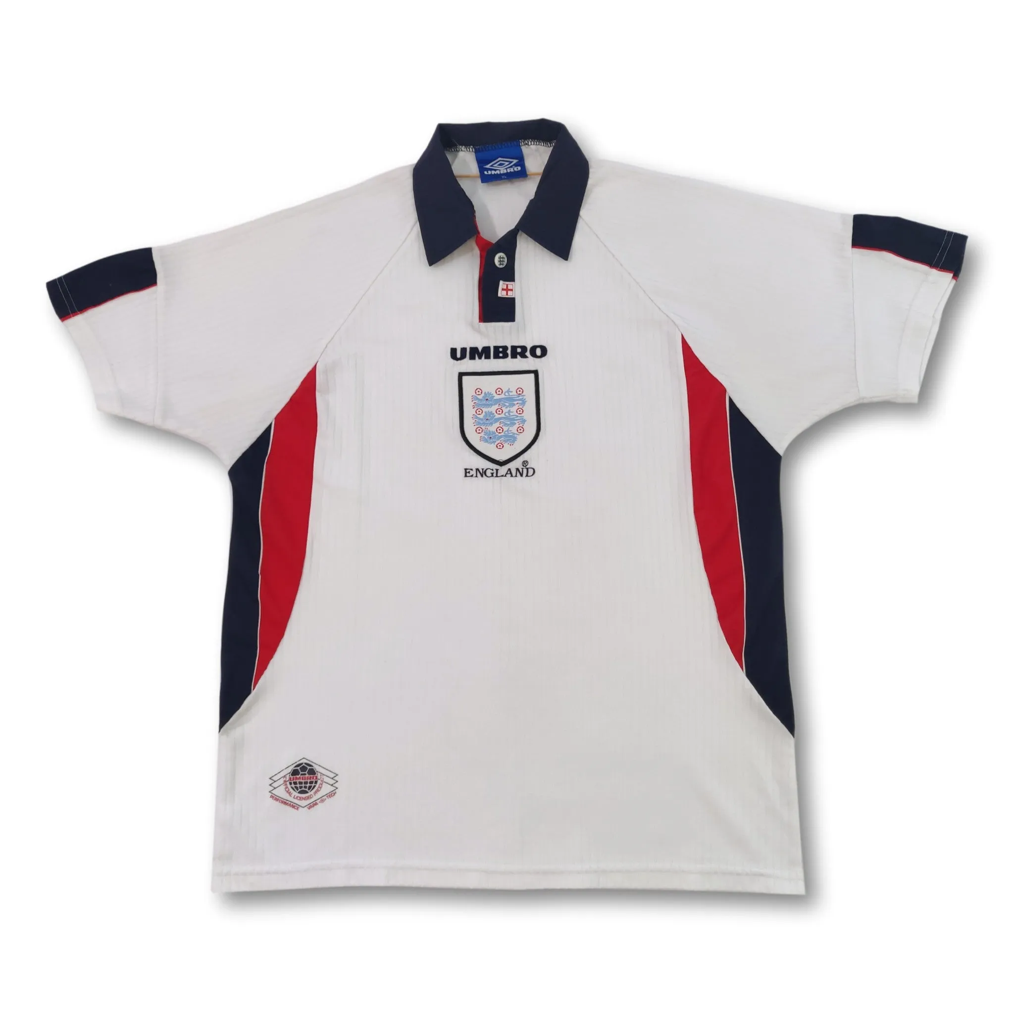 1998 white England Umbro football shirt