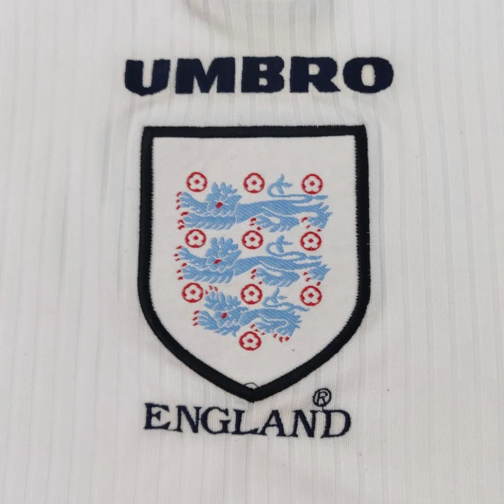 1998 white England Umbro football shirt