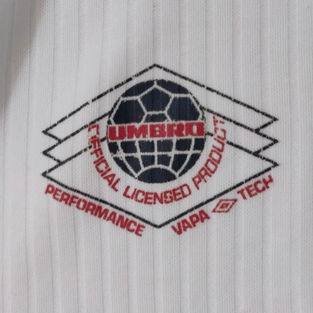 1998 white England Umbro football shirt