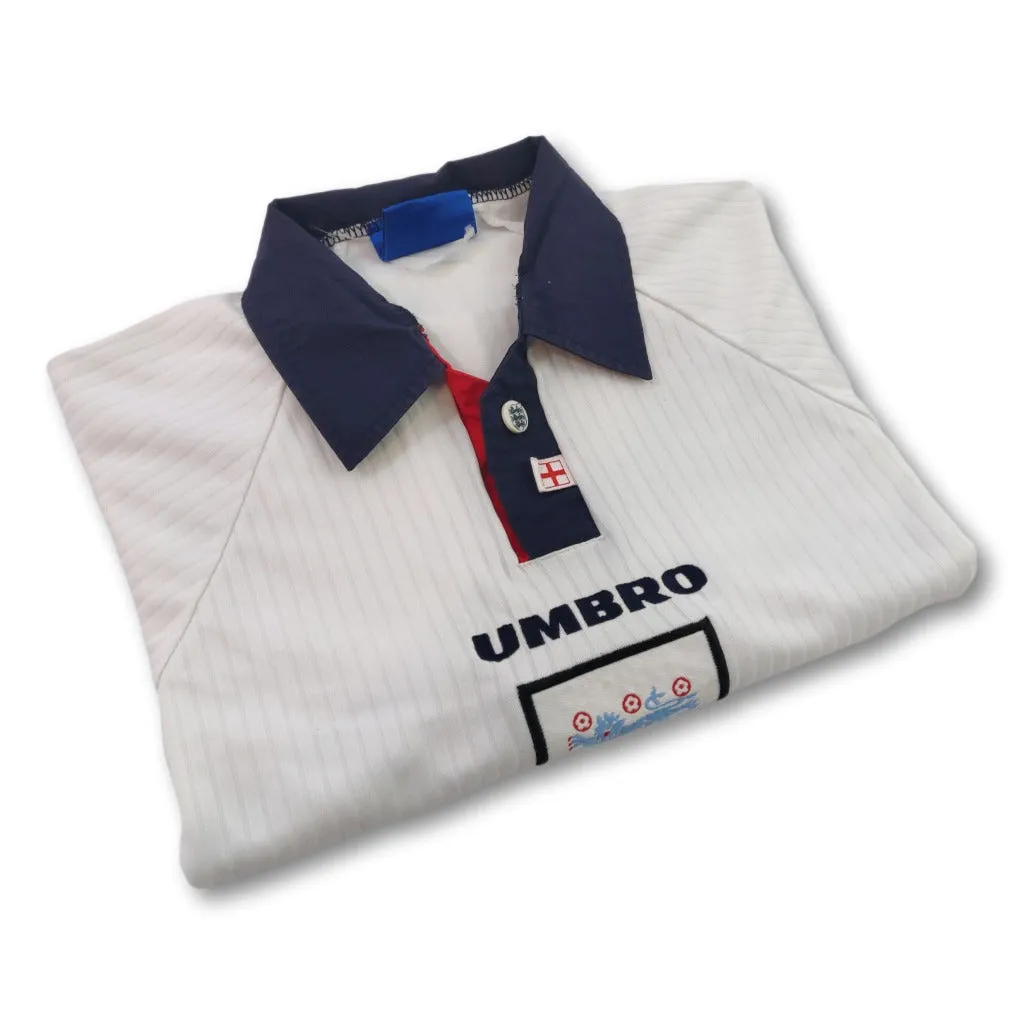 1998 white England Umbro football shirt