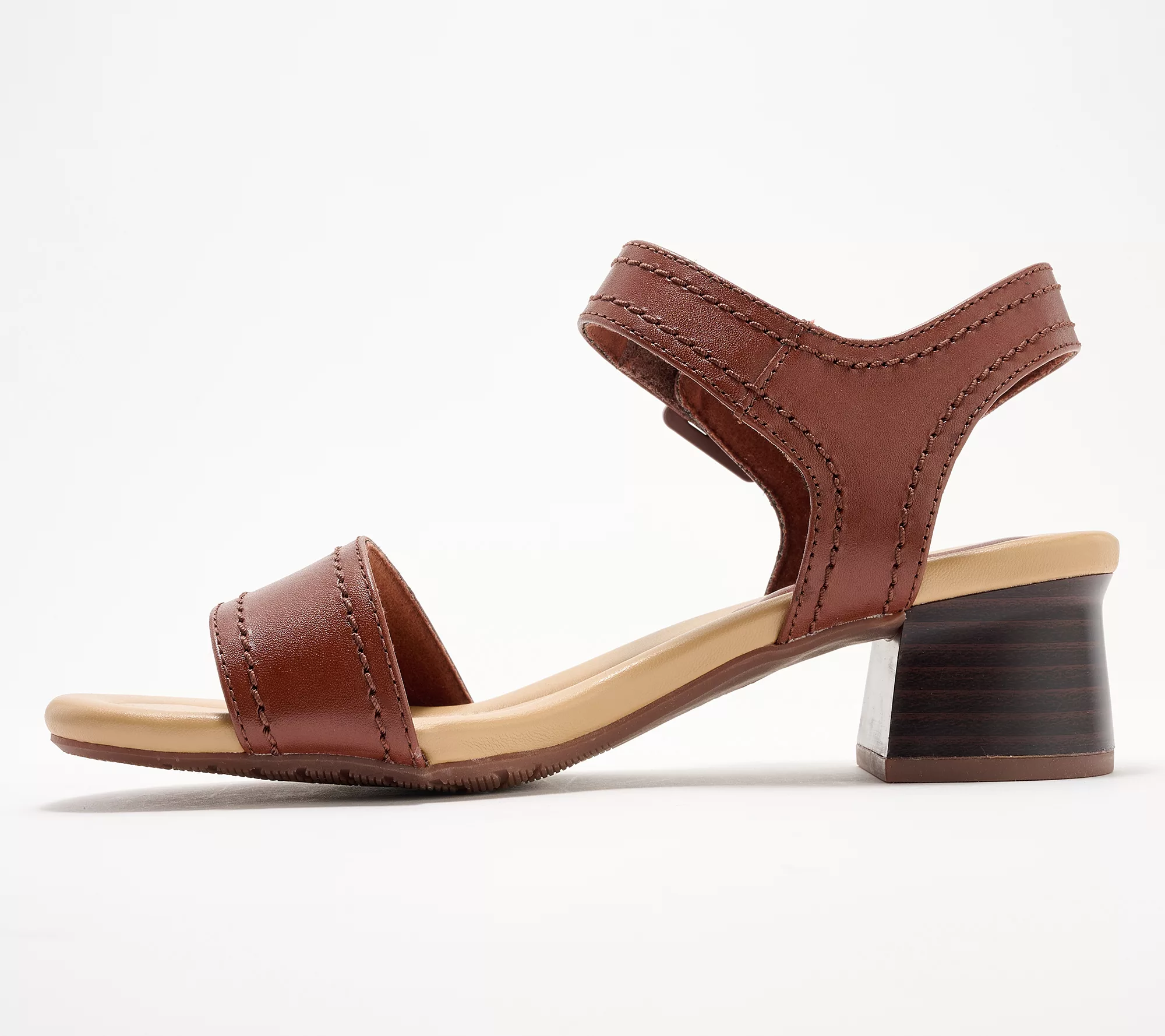 "As Is" Clarks Collection Leather Heeled Sandals - Desirae Coast