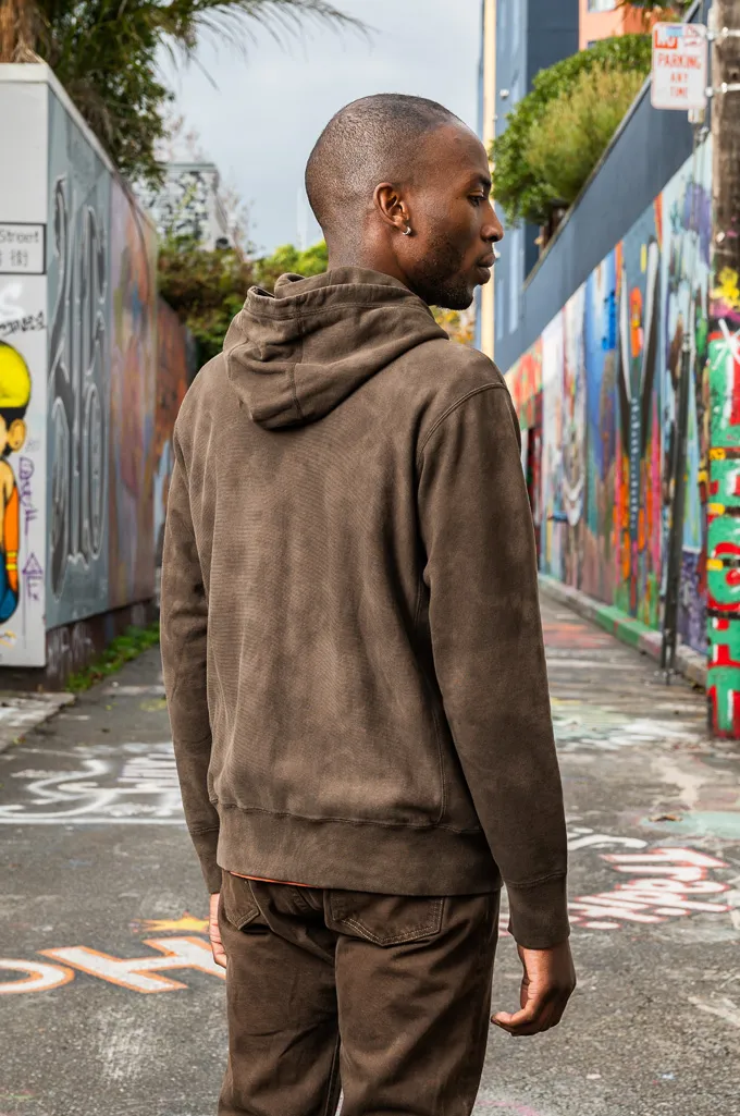 3sixteen x Self Edge Tonality Of Terrain Collection - Zip Hoodie - Warm Moss