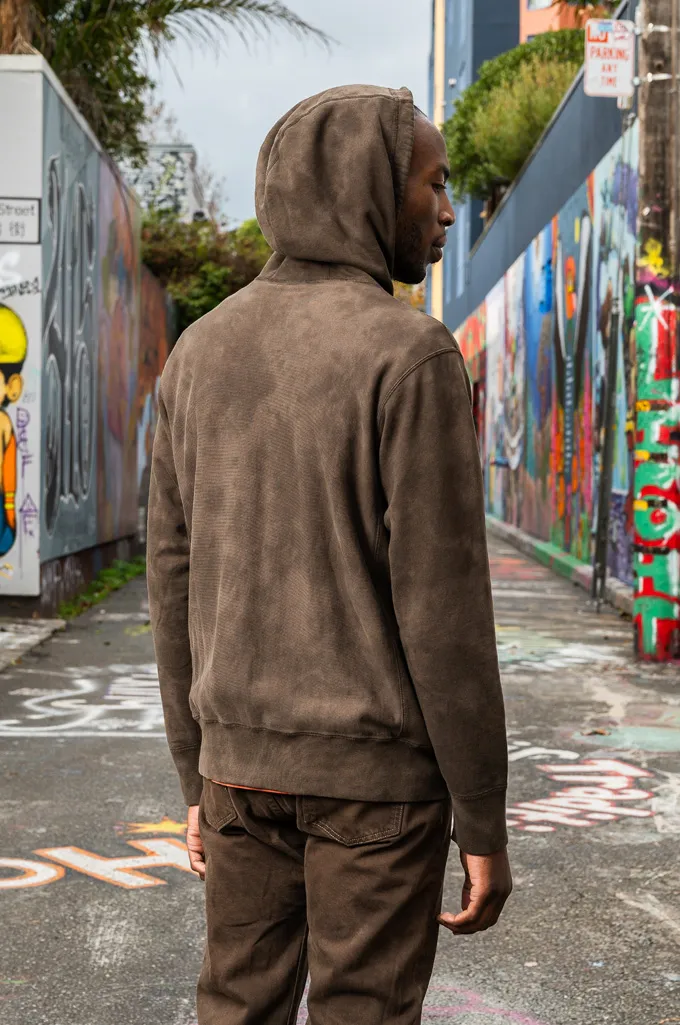 3sixteen x Self Edge Tonality Of Terrain Collection - Zip Hoodie - Warm Moss