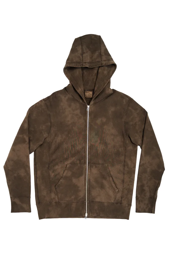 3sixteen x Self Edge Tonality Of Terrain Collection - Zip Hoodie - Warm Moss