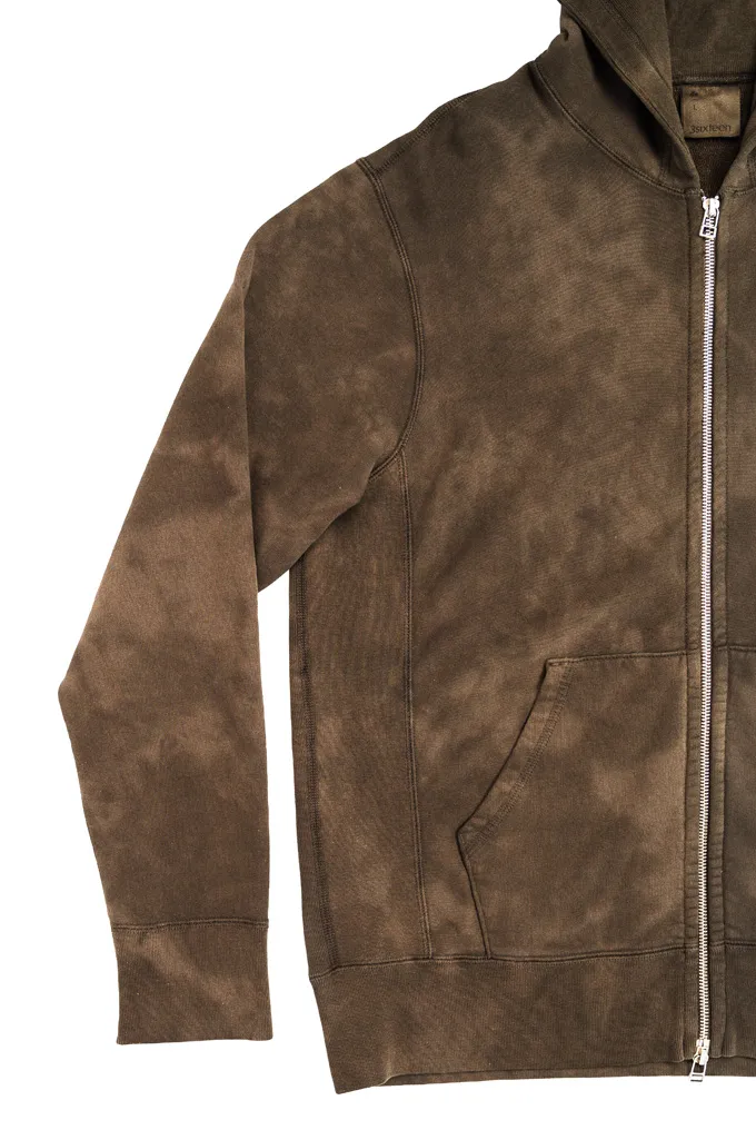 3sixteen x Self Edge Tonality Of Terrain Collection - Zip Hoodie - Warm Moss