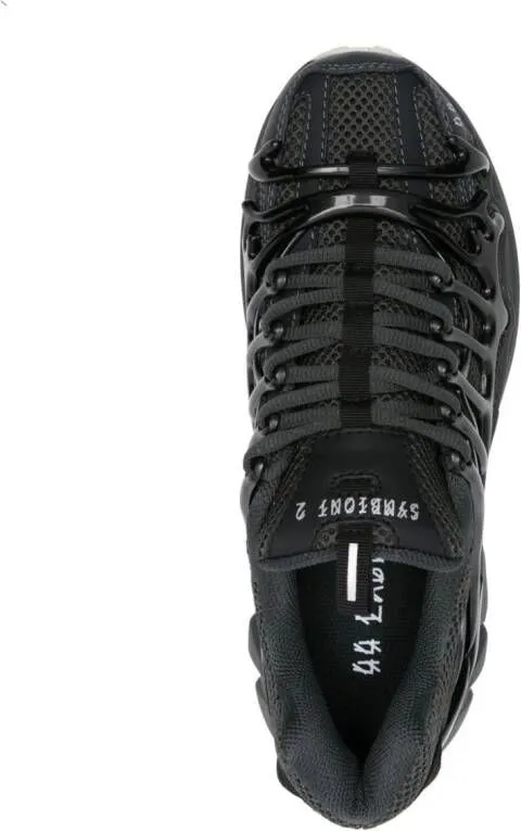 44 LABEL GROUP Symbiont 2 caged chunky sneakers Black