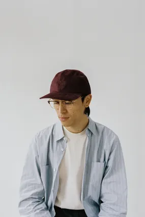 6 Panel Baseball Cap Wine Corduroy