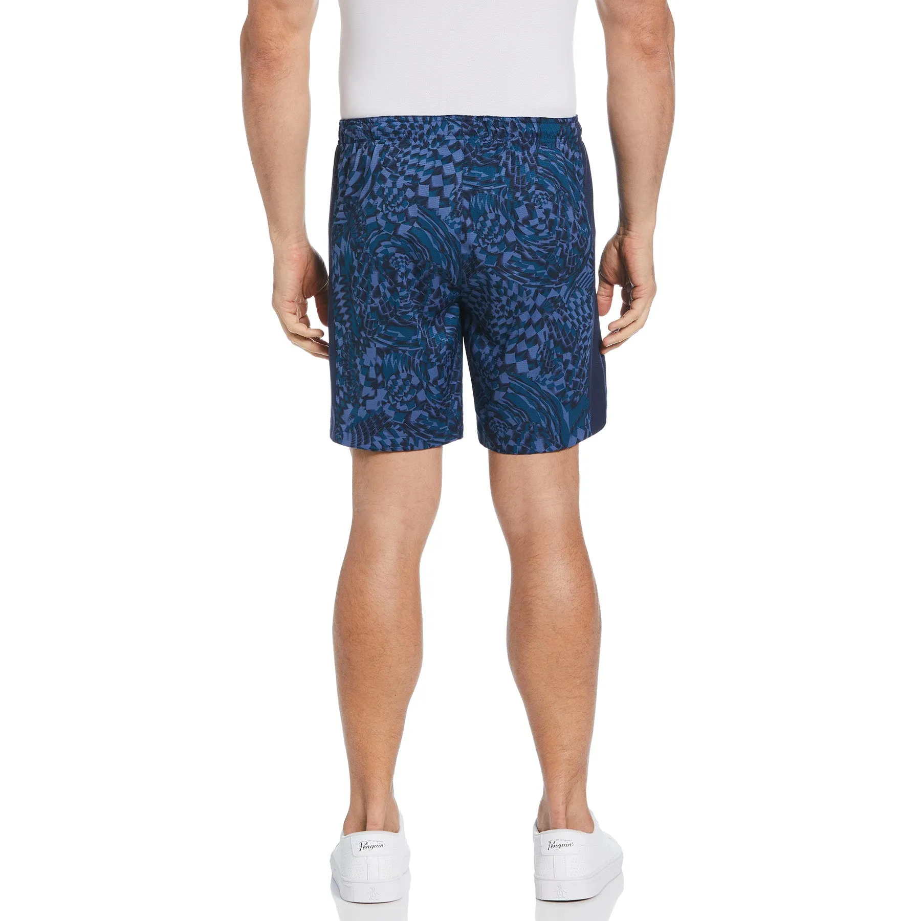 7 Motion Check Block Performance Tennis Shorts In Black Iris