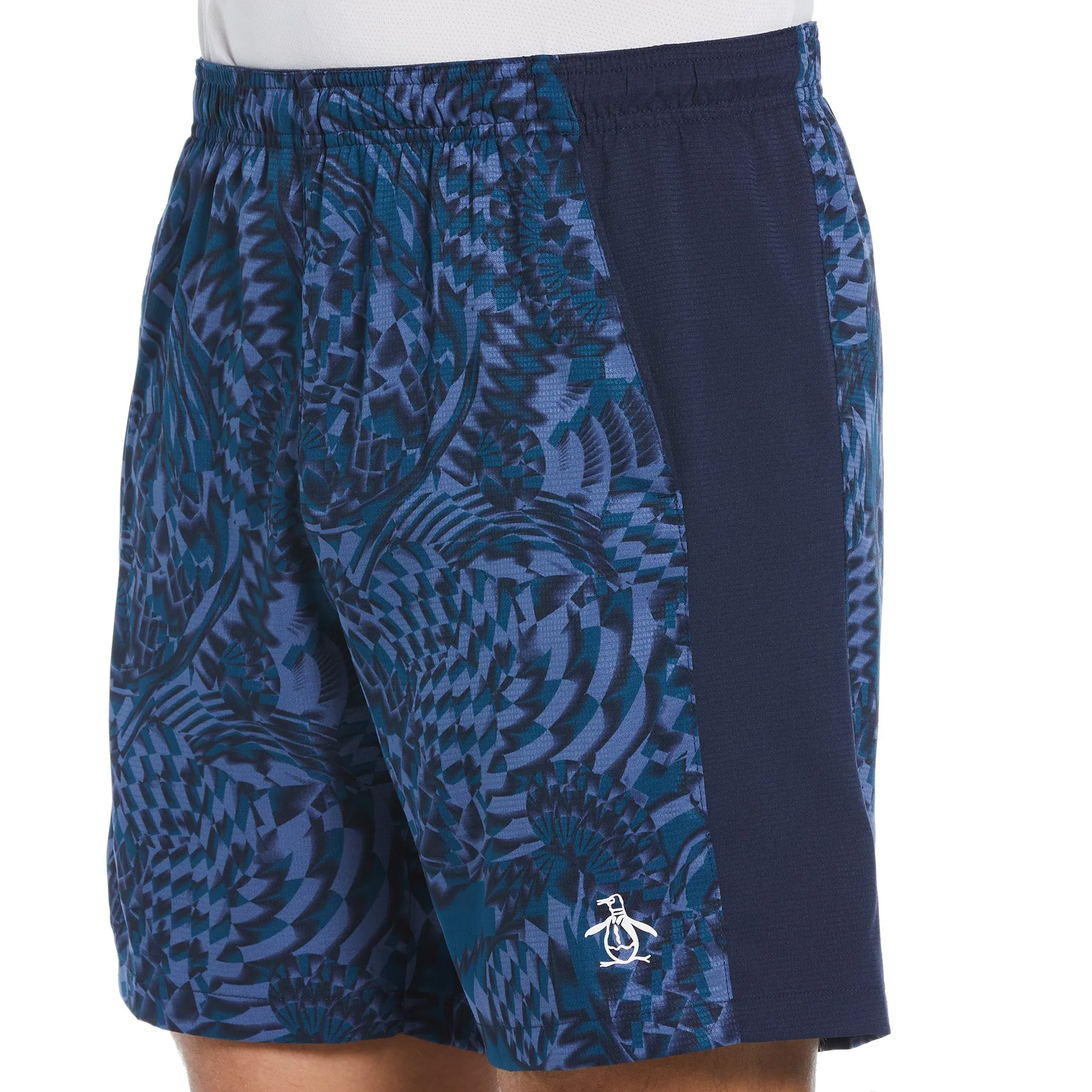 7 Motion Check Block Performance Tennis Shorts In Black Iris