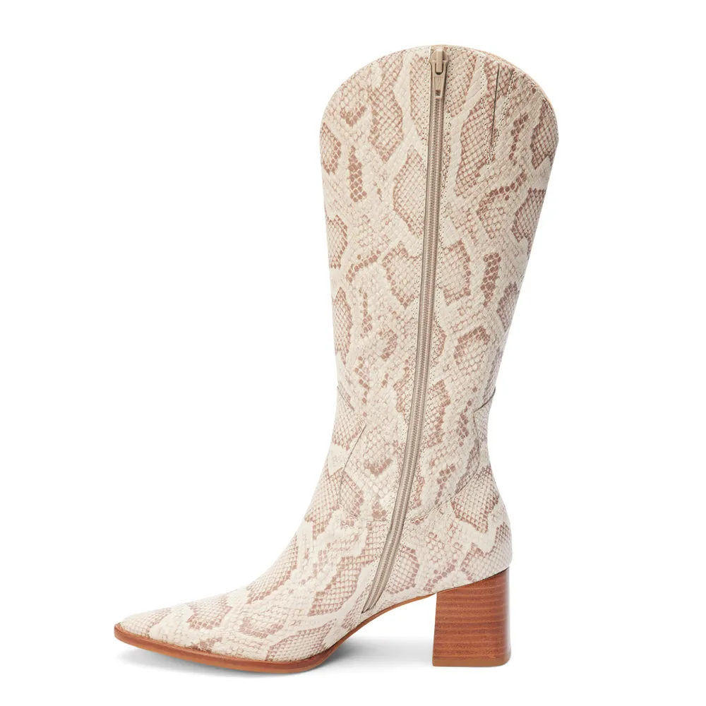 Addison Snake Pointed Toe Cowboy Boots