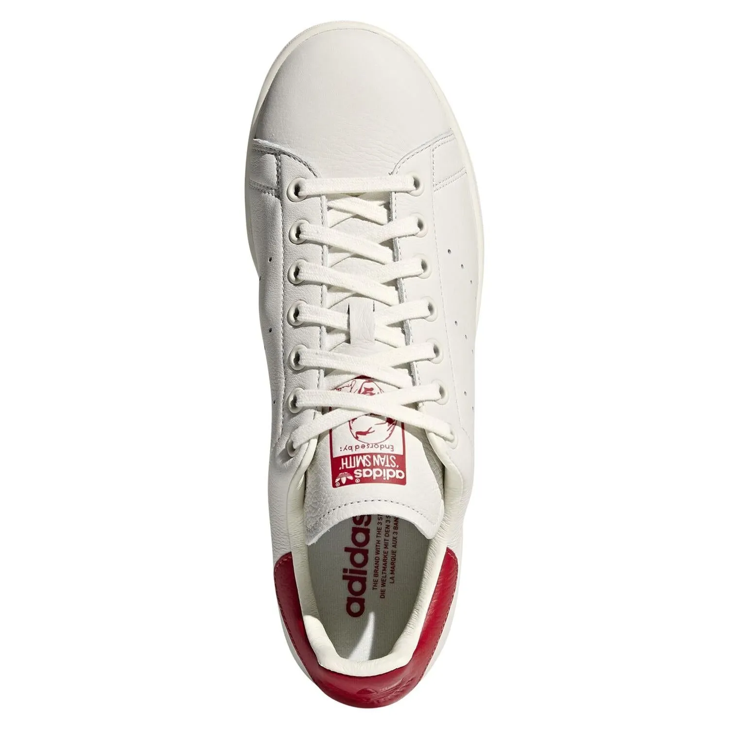 adidas Originals Stan Smith Premium Trainers - Chalk White & Red